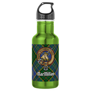Garrafa Clan MacMillan Crest sobre caçar Tartan