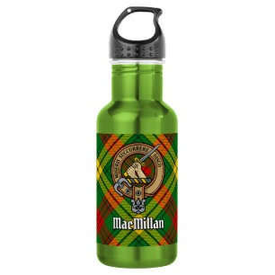 Garrafa Clan MacMillan Crest sobre Tartan