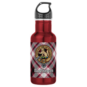 Garrafa Clan MacPherson Crest sobre caçar Tartan