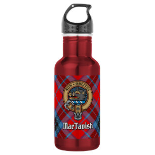 Garrafa Clan MacTavish Crest sobre Tartan