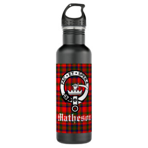 Garrafa Clan Matheson Crest Crachá e Tartan