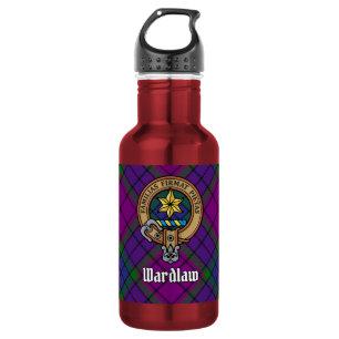 Garrafa Clan Wardlaw Crest sobre Tartan