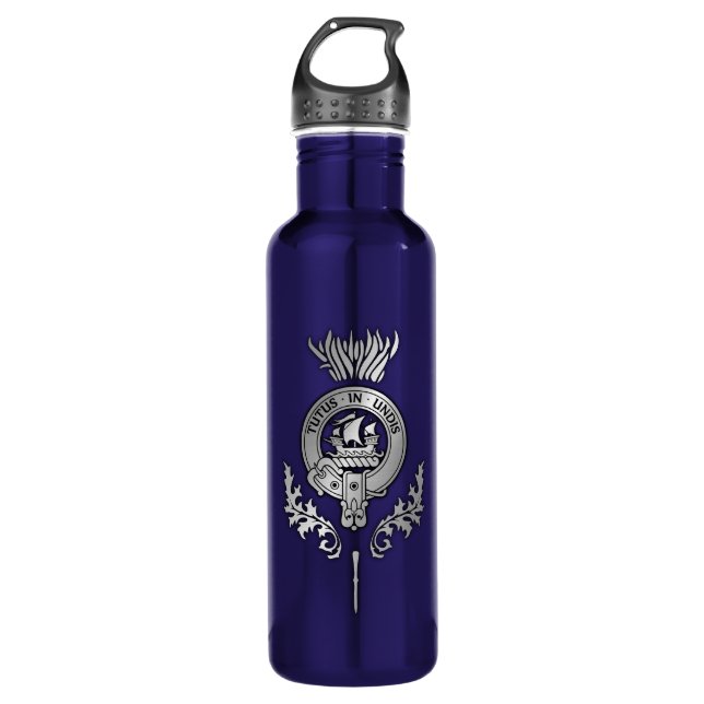 Garrafa Clan Wood Crest & Scottish Thistle (Frente)