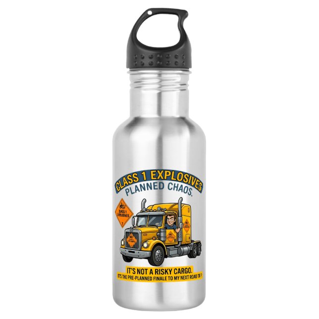 Garrafa Class 1 Explosives Trucker Gift | Funny ADR Hazard (Frente)