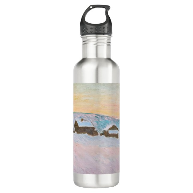 Garrafa Claude Monet - Paisagem Noruega, Casas Azuis (Frente)