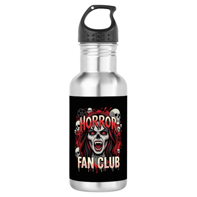 Garrafa Clube de Fã de Terror de Halloween Caveira de Vamp (Frente)