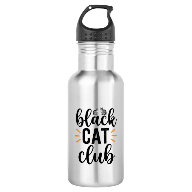 Garrafa Clube do Gato Preto Design Vector para Amantes de  (Frente)