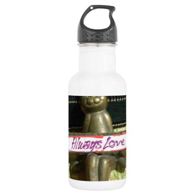 Garrafa Coelho Inspirador: Impressão de Arte de Sinais Sem (Frente)