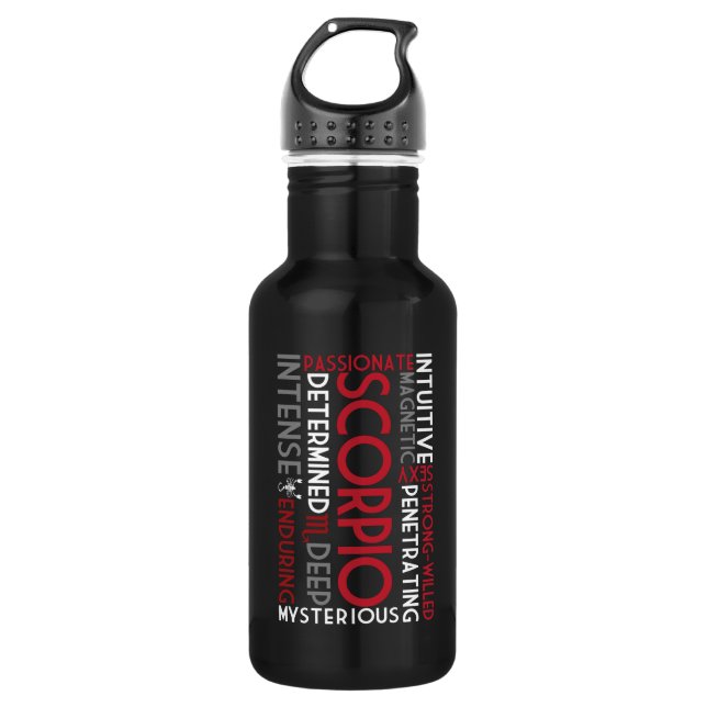 Garrafa Colagem da palavra da Escorpião (Frente)