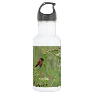 Garrafa Colibri: Pássaro nas flores