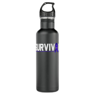 Garrafa Colonoscopia Sobrevivente de câncer Colônica Azul