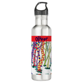 Garrafa coloração aquosa da floresta louca colorida