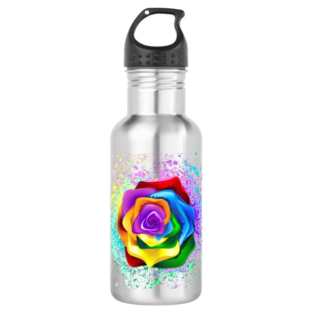 Garrafa Colorful Rainbow Rose (Frente)