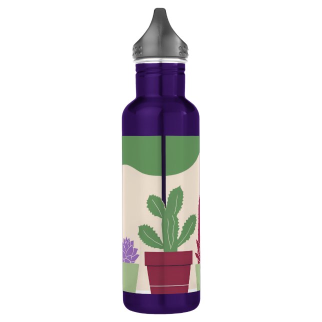 Garrafa Coloridos e cactus suculentos (Esquerda)