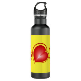 Garrafa Com muito amor Arte Amarelo Vermelho Amarelo