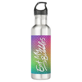 Garrafa "Coma as minhas bolhas" O arco-íris balança a vida