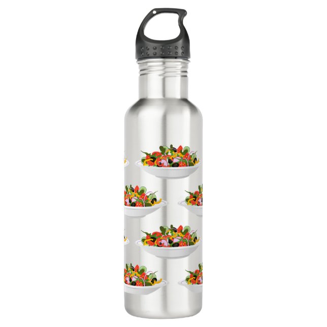 Garrafa Coma mais plantas com cartazes de motivação de sal (Frente)