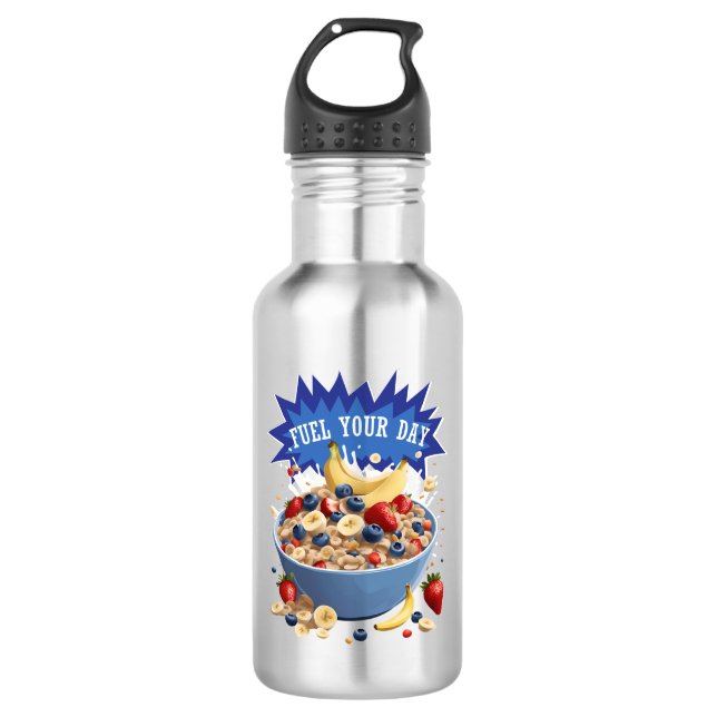 Garrafa Combustível para o seu cereal do dia (Frente)