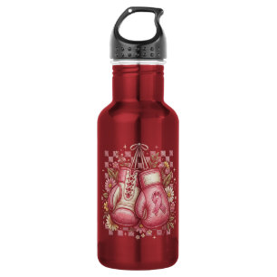 Garrafa Conscientização do Câncer de Mama Laço Rosa