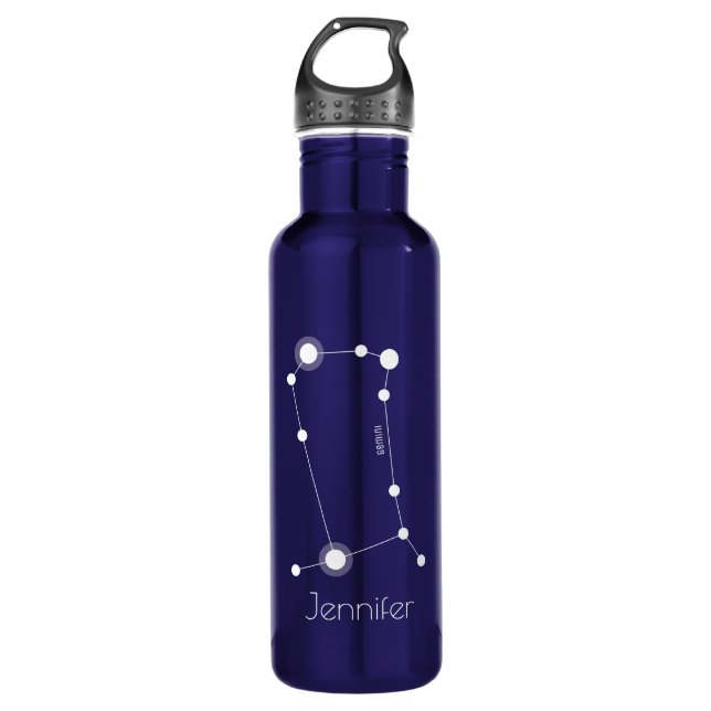Garrafa Constelação Gemini Zodiac Personalizada (Frente)