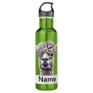 Garrafa Cor do nome personalizado Llama Art