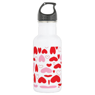 Garrafa Corações Vermelho E Rosa