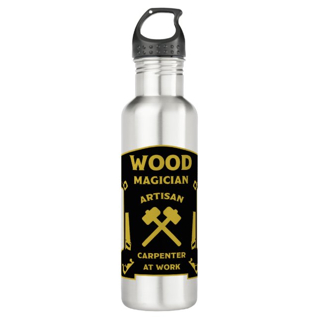 Garrafa Corante De Madeira E Carpinteiro (Frente)