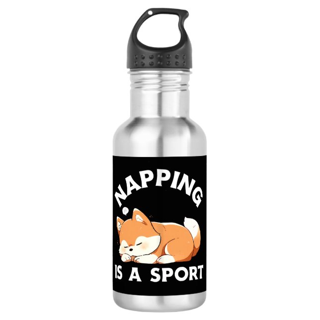 Garrafa Corgi Engraçado Dormindo é um Esporte para Amantes (Frente)