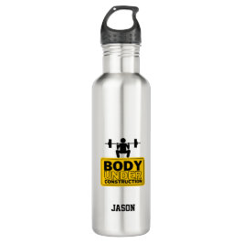 Garrafa Corpo Em Construção Nome Personalizado