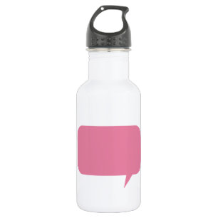 Garrafa Costume de bolhas de fala rosa dizendo personaliza