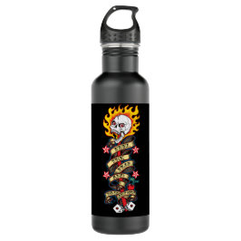 Garrafa Crânio flamejante sente o medo