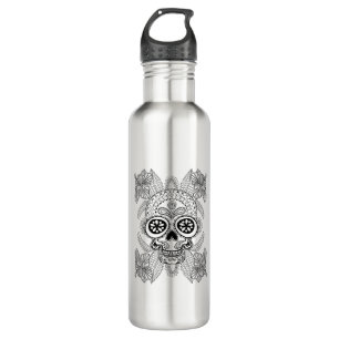 Garrafa Crânio inspirado nas flores