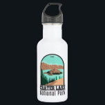 Garrafa Crater Lake National Park Oregon Vintage<br><div class="desc">O vetor do Lago Crater trabalho de arte design. O parque fica nas Montanhas Cascade,  no sul do Oregon. É conhecido pelo nome do Lago Cratera,  formado pelo vulcão agora desmoronado,  Monte Mazama.</div>