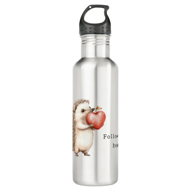 Garrafa Cream Hedgehog Apple Heart (Frente)