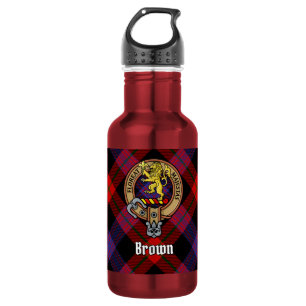 Garrafa Crestão do Clã Brown sobre Tartan