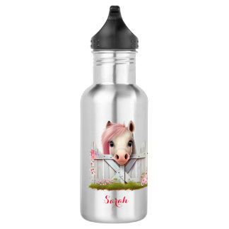 Garrafa Crianças de Fazenda de Cavalo Cor-de-Rosa, Cujo Ca