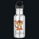 Garrafa Crianças: Escola de Tigre Selvagem<br><div class="desc">Esta garrafa de garotos bonitinhos apresenta uma bela ilustração do tigre da selva,  e um lugar para você adicionar o nome do seu filho em uma fonte divertida e minimalista. O presente perfeito para qualquer amante de os animais,  perfeito para escola ou pré-escola!</div>