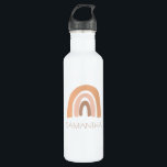 Garrafa crianças personalizadas do boho arco-íris<br><div class="desc">Esta garrafa personalizada de água de aço inoxidável apresenta um tema do arco-íris de bico.  Personalize com qualquer nome.  Faz um presente excelente para aniversários,  Natal e qualquer outra ocasião.</div>