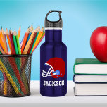 Garrafa Crianças Personalizadas do Capacete de Futebol<br><div class="desc">Design personalizado para seus pequenos atletas e fãs esportivos.</div>