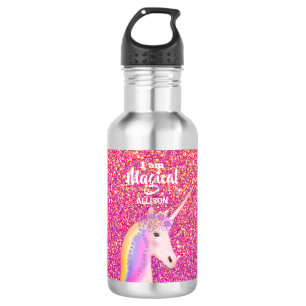 Garrafa Crianças Personalizadas do Unicórnio Colorido Co