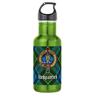 Garrafa Crista do Clã Kirkpatrick sobre Tartan