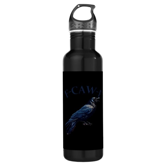 Garrafa Crow, F-Caw-F Funny Bird Creative Casual (Frente)