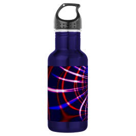 Garrafa Curvas pontiagudas de azul a vermelho, rosa e bran