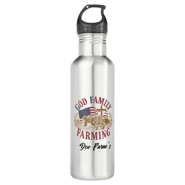 Garrafa Custom “God Family Farming”  (Frente)