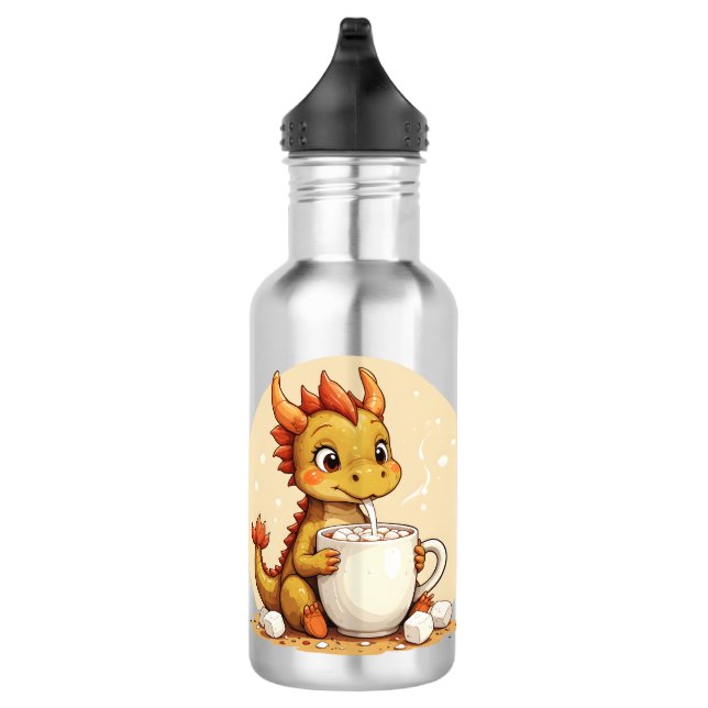 Garrafa Cute Baby Dragon Hot Chocolate Kids Kawaii Cozy De (Direita)