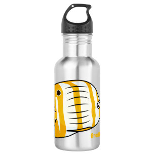 Garrafa Cute butterfly fish cartoon illustration