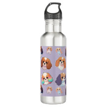 Cute Cavalier King Charles Pastel Pattern