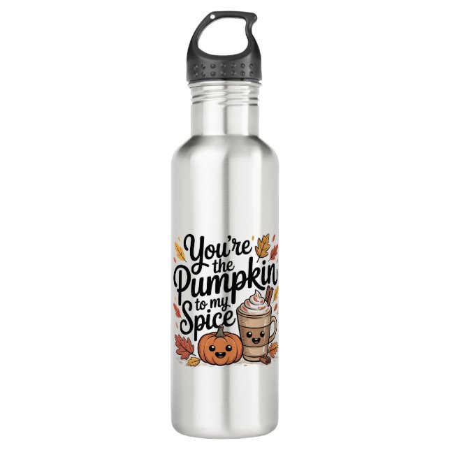 Garrafa Cute fall quote pumpkin spice season  (Frente)