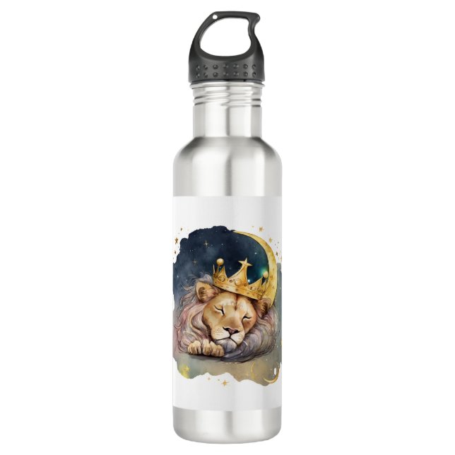 Garrafa Cute  king Lion Sleeping On The Moon               (Frente)