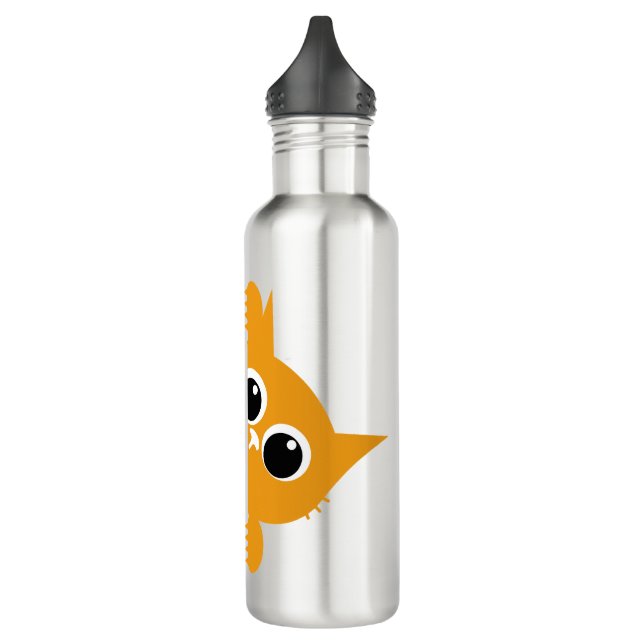 Garrafa Cute Orange Peeking Cat Design Water Bottle (Esquerda)